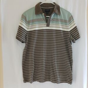 Banana Republic Striped Polo Shirt Retro Style